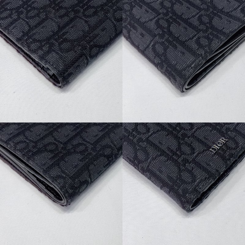 DIOR 全新Oblique黑緹花短夾-9