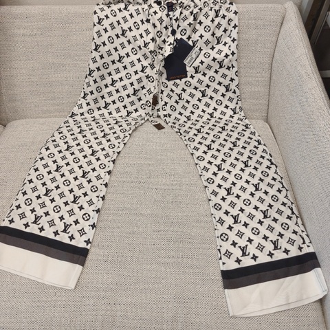 Louis Vuitton LV黑白logo长裤  内购（涂标）全新38码
