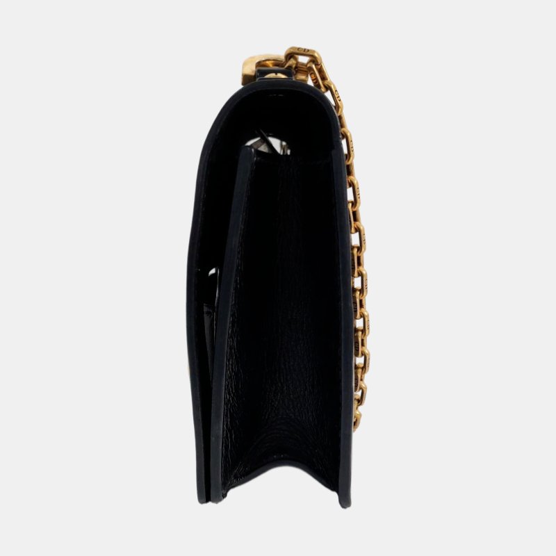 DIOR J'Adior黑色牛皮單肩包斜挎包金色五金-2