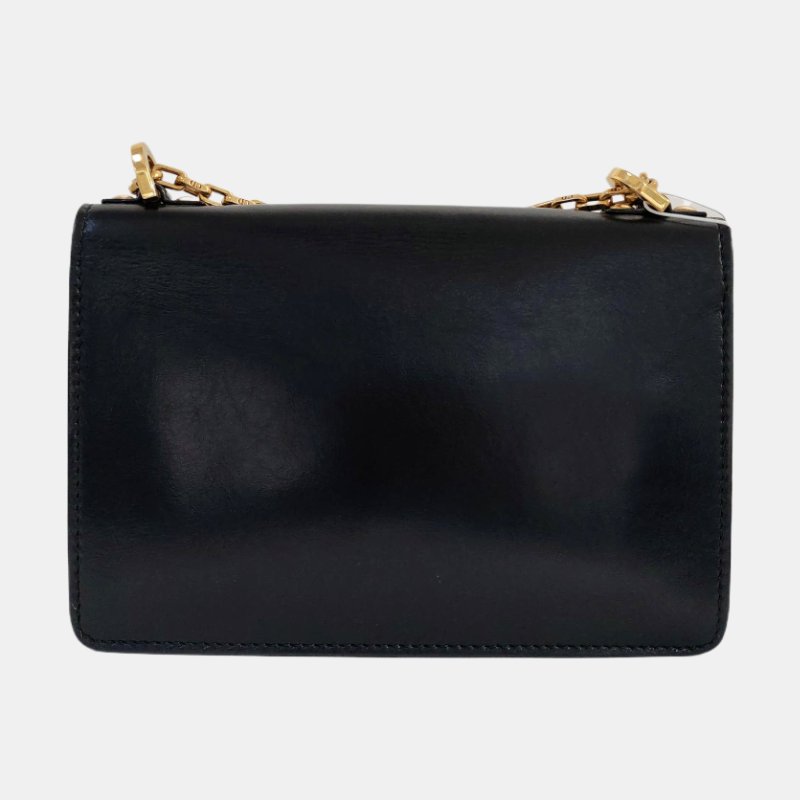 DIOR J'Adior黑色牛皮單肩包斜挎包金色五金-4