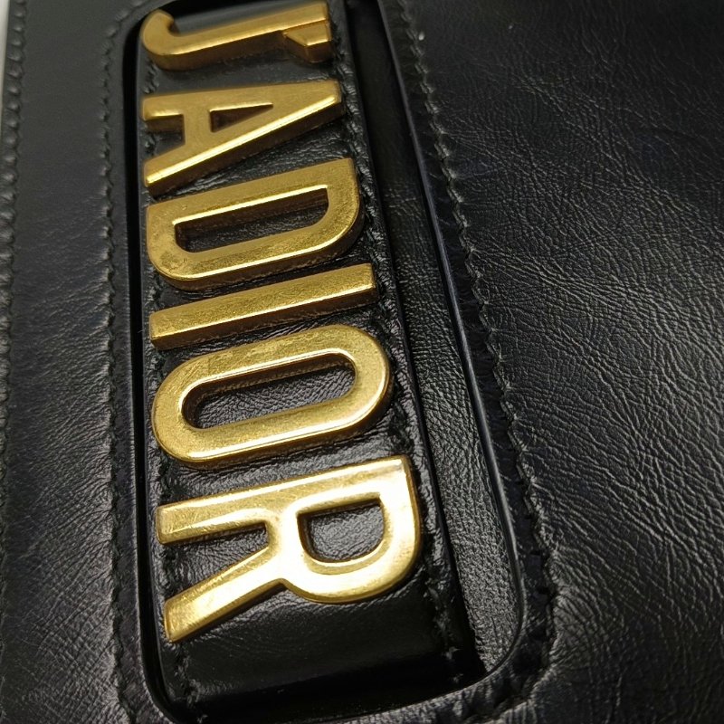 DIOR J'Adior黑色牛皮單肩包斜挎包金色五金-7