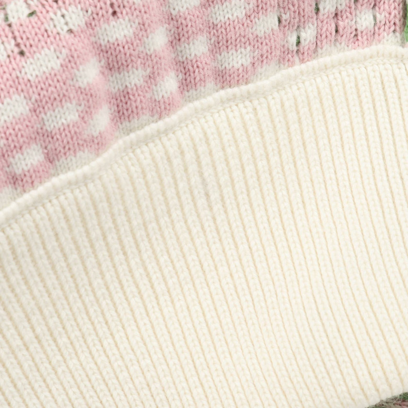 LOUIS VUITTON Damier 提花拉鍊外套 #L 棉質外套 白色 綠色-8