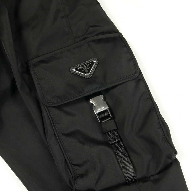 PRADA Re-Nylon 工裝褲 #48 長褲 尼龍 黑色 二手 男款-9