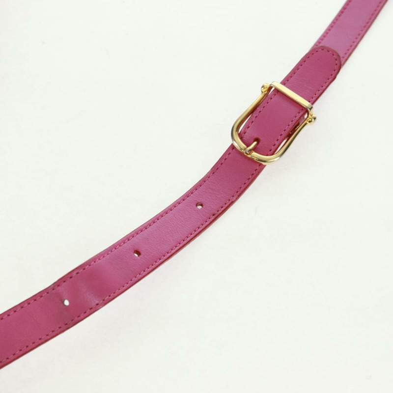 【日本直送】CELINE 圓背包 皮革 粉紅色 金色裝飾 正品 163248V-7
