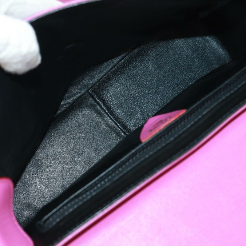 【日本直送】CELINE 圓背包 皮革 粉紅色 金色裝飾 正品 163248V-9