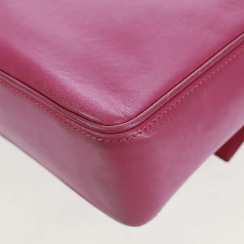 【日本直送】CELINE 圓背包 皮革 粉紅色 金色裝飾 正品 163248V-17