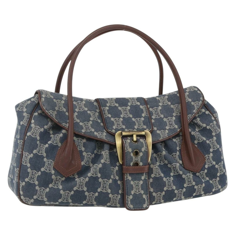 【日本直送】CELINE Paris Macadam帆布手提包 藍色 正品 162405V-0