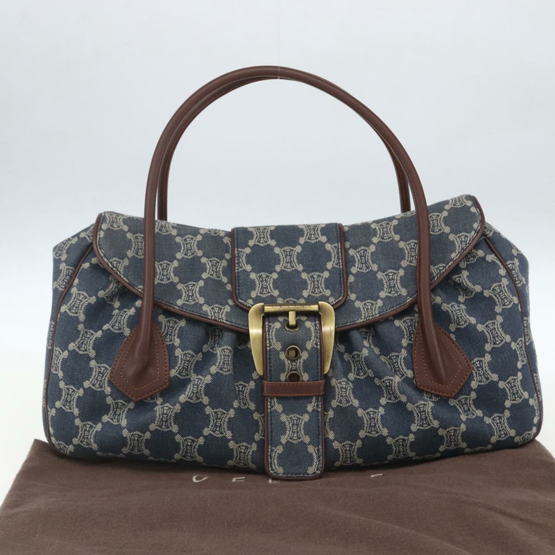 【日本直送】CELINE Paris Macadam帆布手提包 藍色 正品 162405V-11
