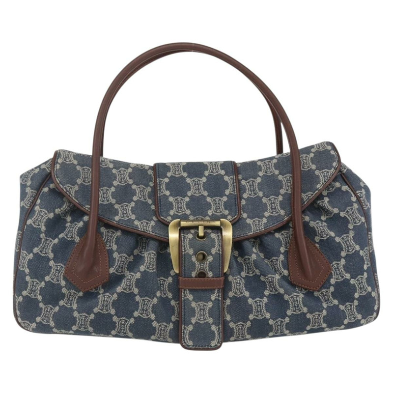 【日本直送】CELINE Paris Macadam帆布手提包 藍色 正品 162405V-12