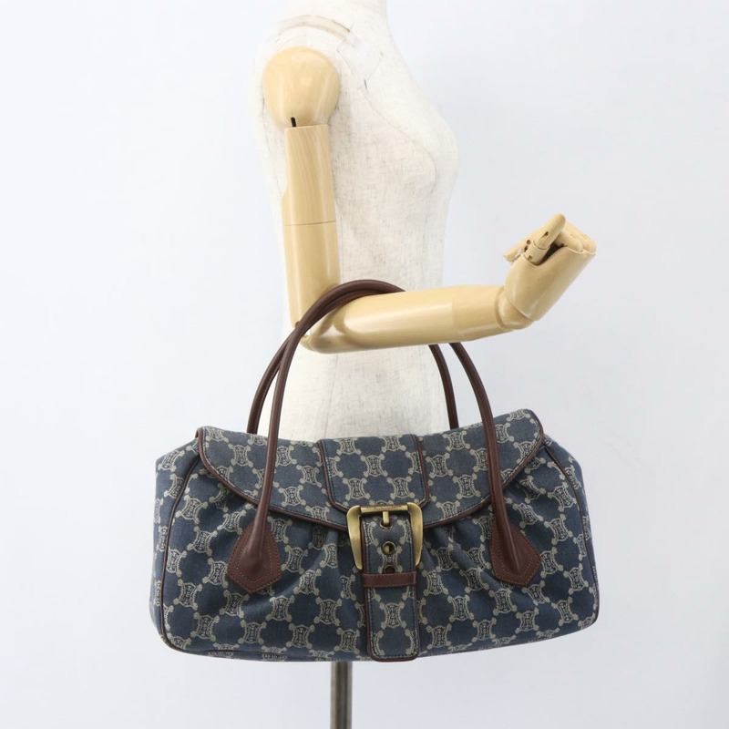 【日本直送】CELINE Paris Macadam帆布手提包 藍色 正品 162405V-21