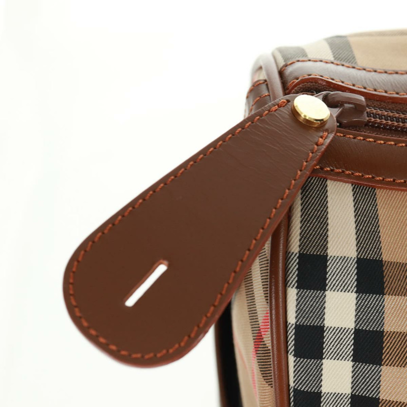 【日本直送】BURBERRY Nova 格紋波士頓包 尼龍 米色 金色 正品 yk20164V-9