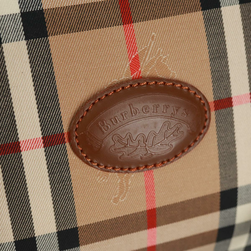 【日本直送】BURBERRY Nova 格紋波士頓包 尼龍 米色 金色 正品 yk20164V-17