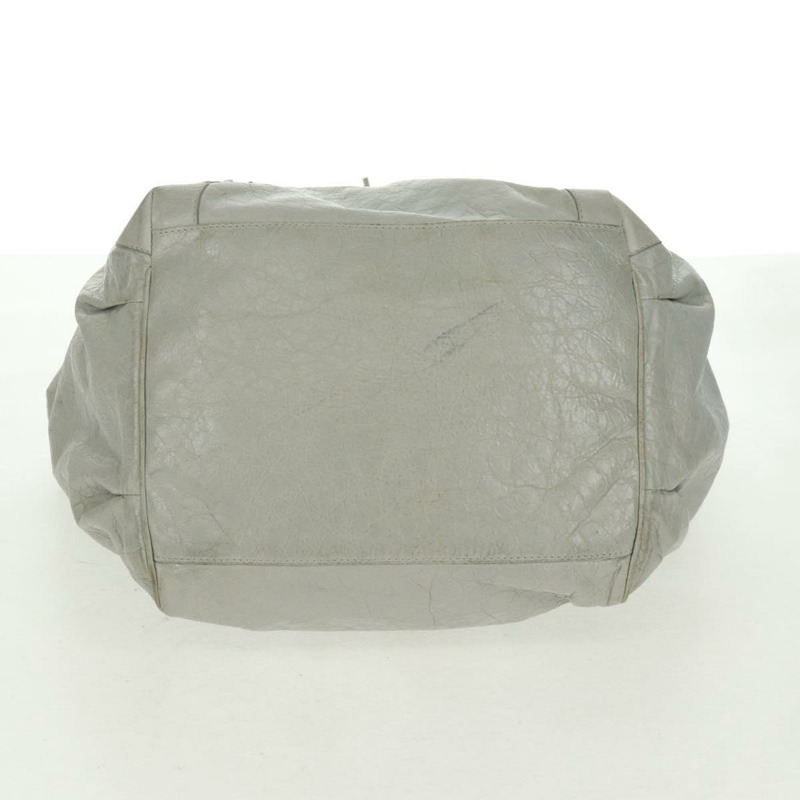 【日本直送】BALENCIAGA Sunday 手提包 皮革 灰色 228750 Auth fm5028V-5