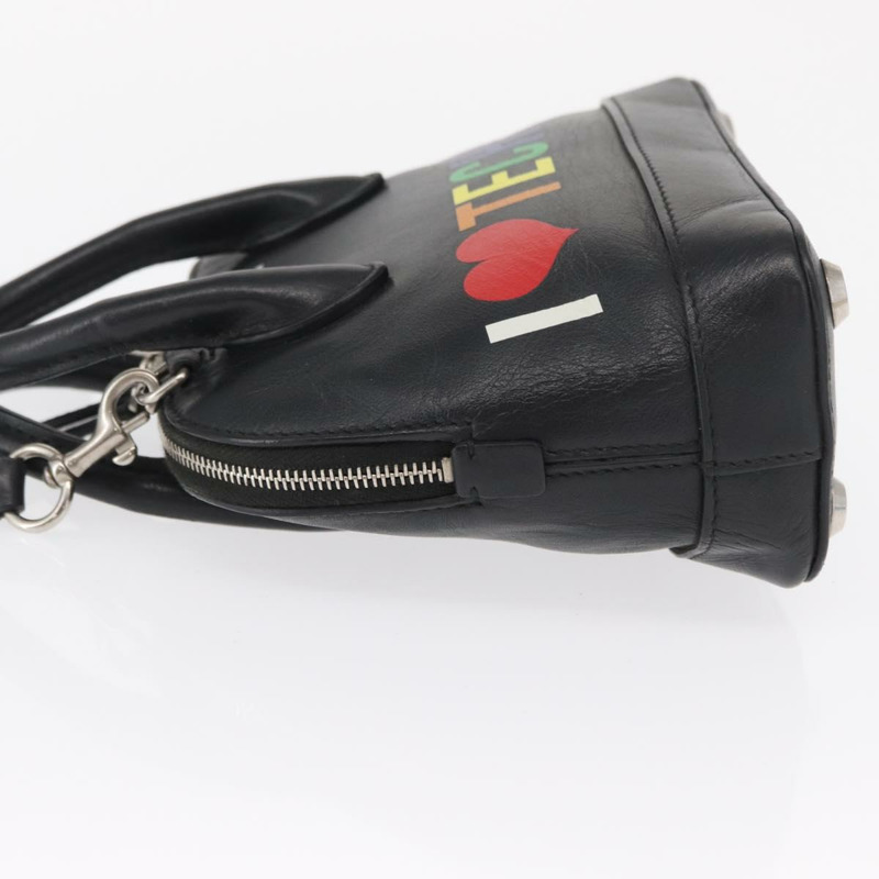 【日本直送】BALENCIAGA I LOVE TECHNO Villetop Handle XXS Bag 黑色 550646 Auth 163114V-3