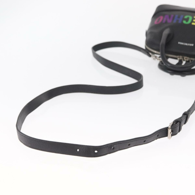 【日本直送】BALENCIAGA I LOVE TECHNO Villetop Handle XXS Bag 黑色 550646 Auth 163114V-7