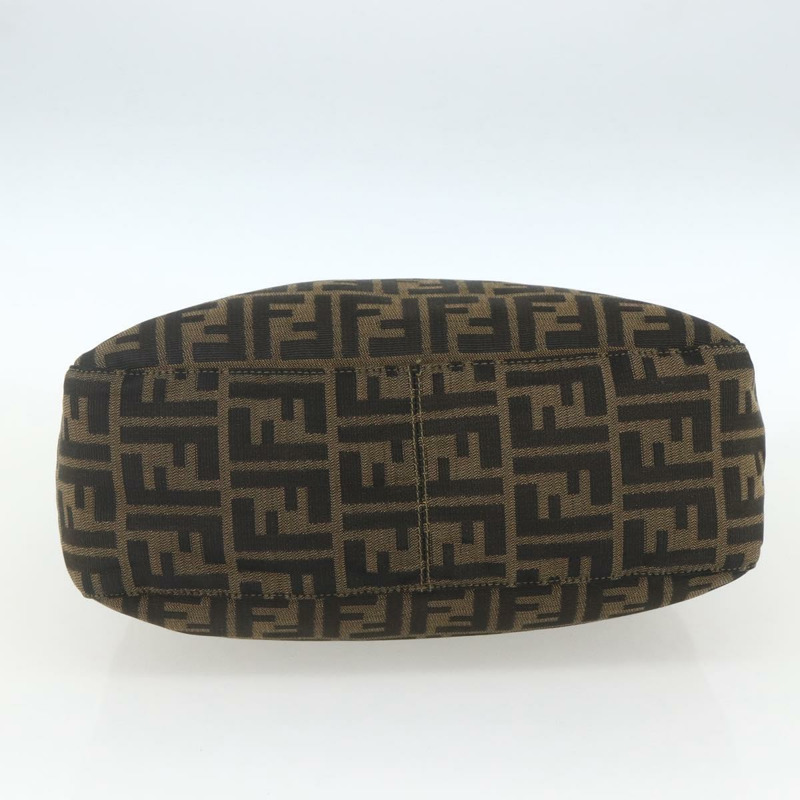 【日本直送】FENDI Zucca帆布肩背包 黑色棕色 正品 163887SAV-4