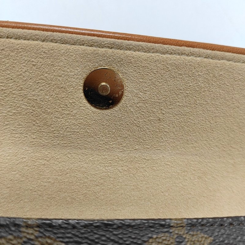 LOUIS VUITTON FLORENTINE棕色塗層帆布老花斜挎包腰包/胸包金色五金可拆卸肩帶-10