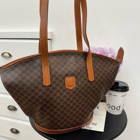 Celine 老花貝殼托特包