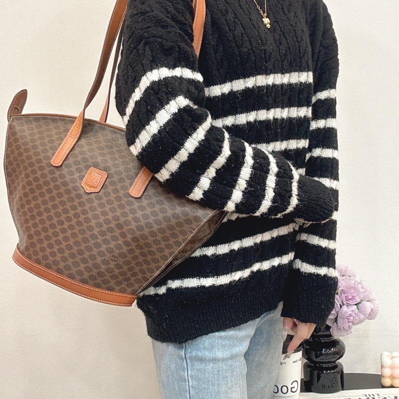 Celine 老花貝殼托特包-5