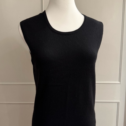 《新歡舊愛》正品CHANEL香奈兒黑色100%喀什米爾羊毛上衣