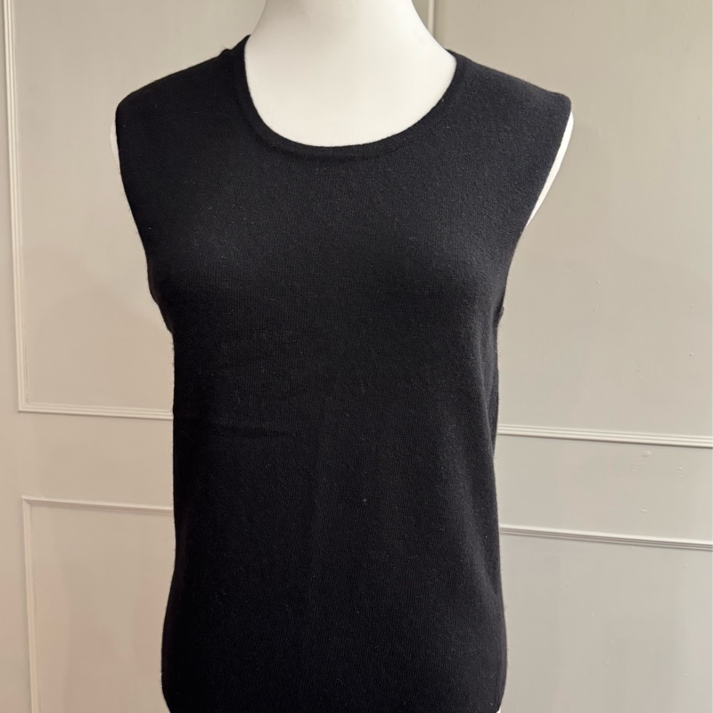 《新歡舊愛》正品CHANEL香奈兒黑色100%喀什米爾羊毛上衣-1