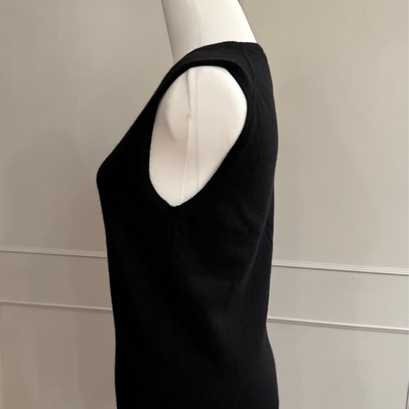 《新歡舊愛》正品CHANEL香奈兒黑色100%喀什米爾羊毛上衣-5