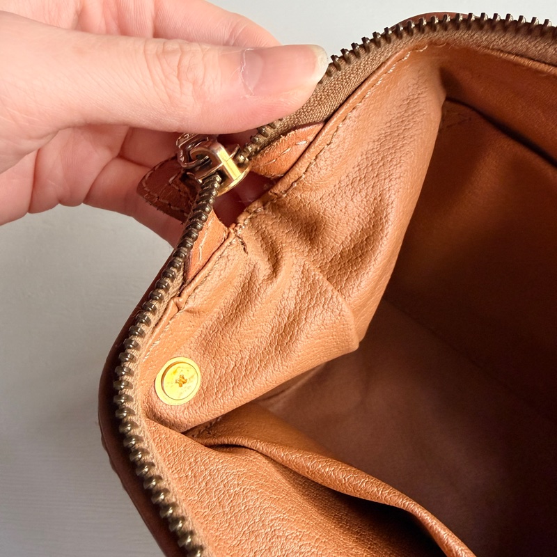 Celine Macadam 老花雲朵包 棕色 斜背包 腋下包 思琳-22