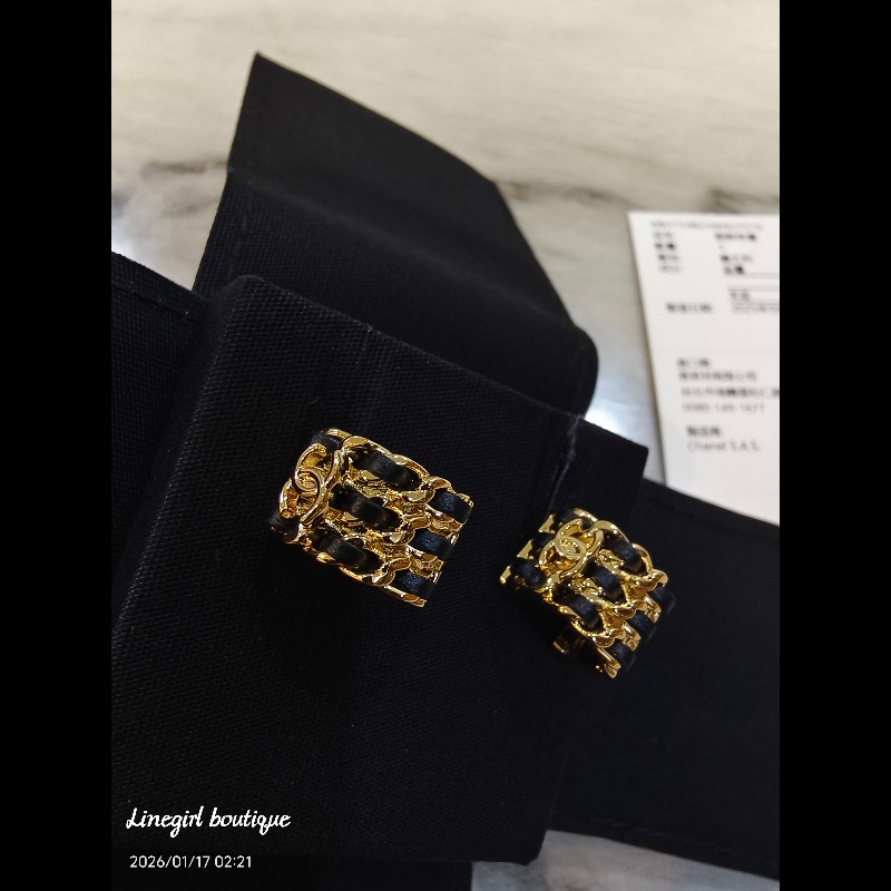 Chanel 26P 皮穿鏈圈式耳環×經典不敗必收款-5