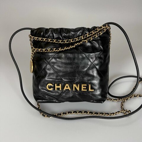 CHANEL 22包MINI 黑金 AS3980/晶片款