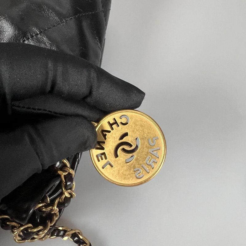 CHANEL 22包MINI 黑金 AS3980/晶片款-10