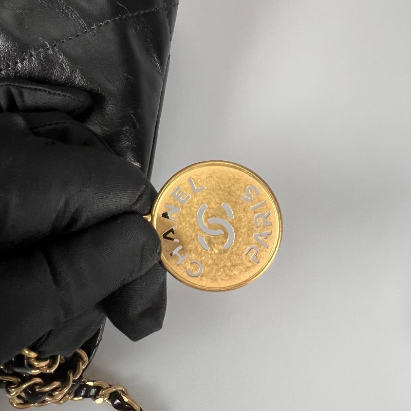 CHANEL 22包MINI 黑金 AS3980/晶片款-11