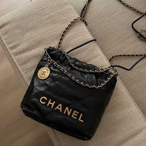 CHANEL 22包MINI 黑金 AS3980/晶片款