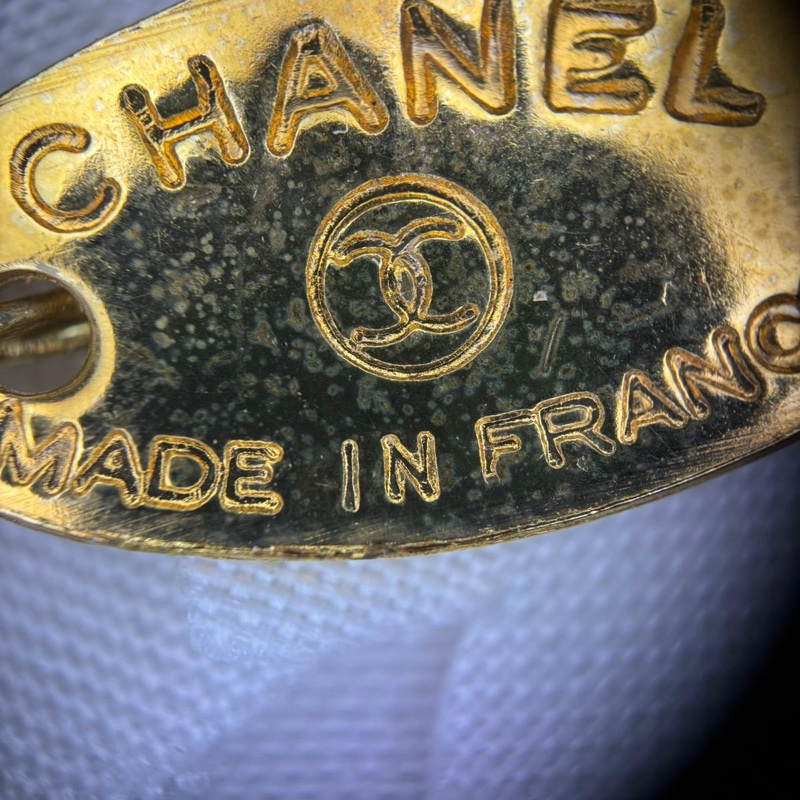 Chanel Vintage 81-85年 絲綢白色細朵山茶花胸針-12
