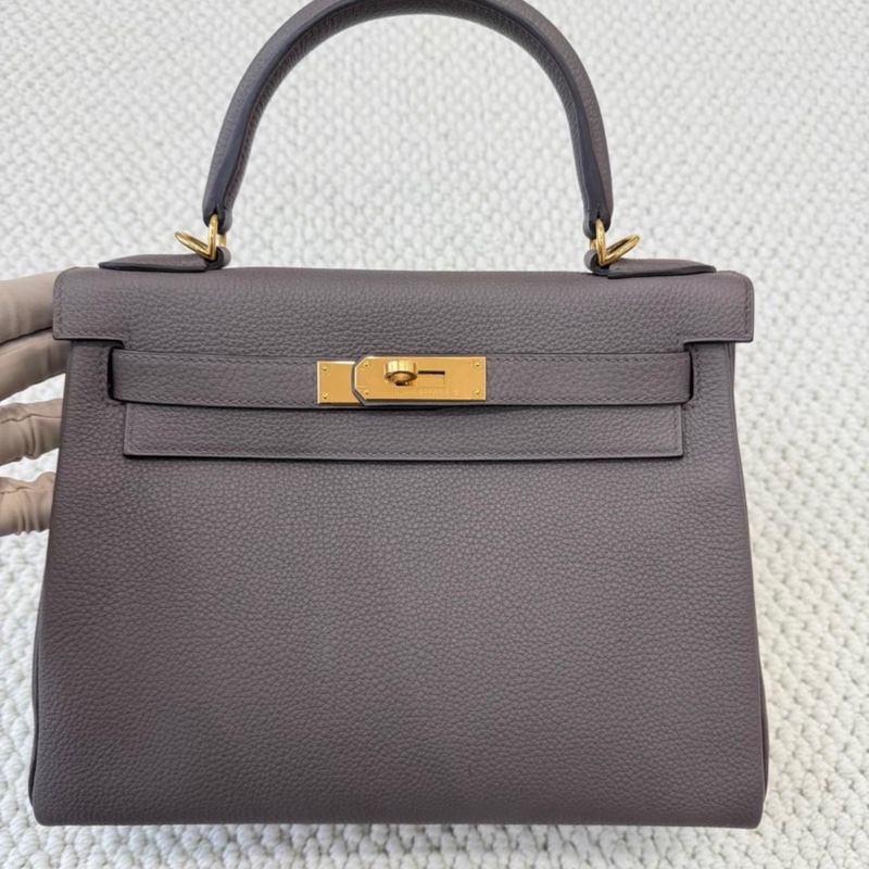 爱马仕 Kelly28锡器灰金扣togo皮 X刻闲置 附件盒子尘袋-2