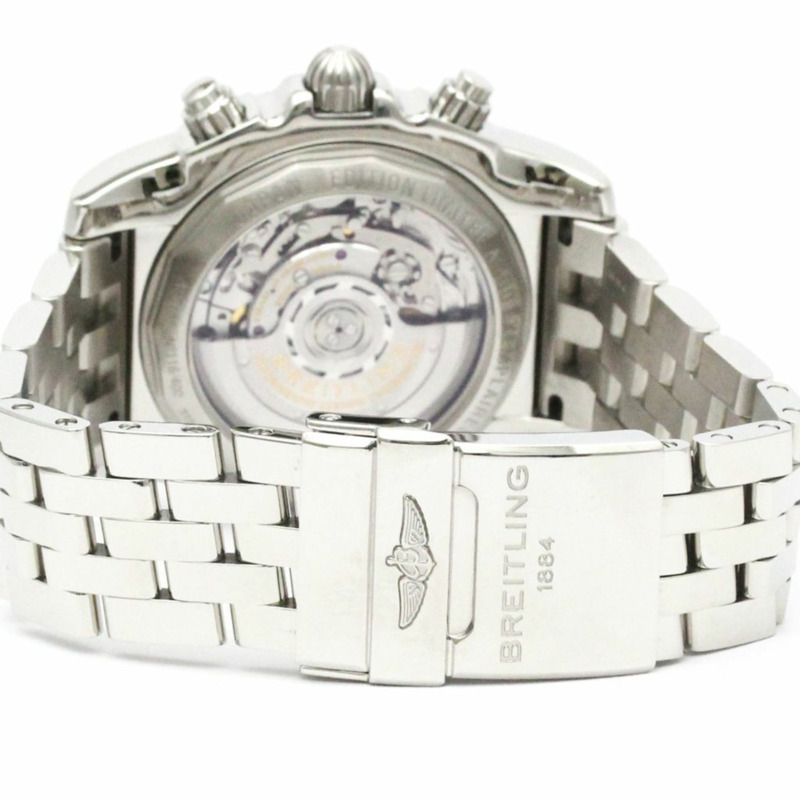 百年靈 Chronomat 44 日本有限公司 珍珠母貝精鋼男士腕錶 AB0111 拋光-4