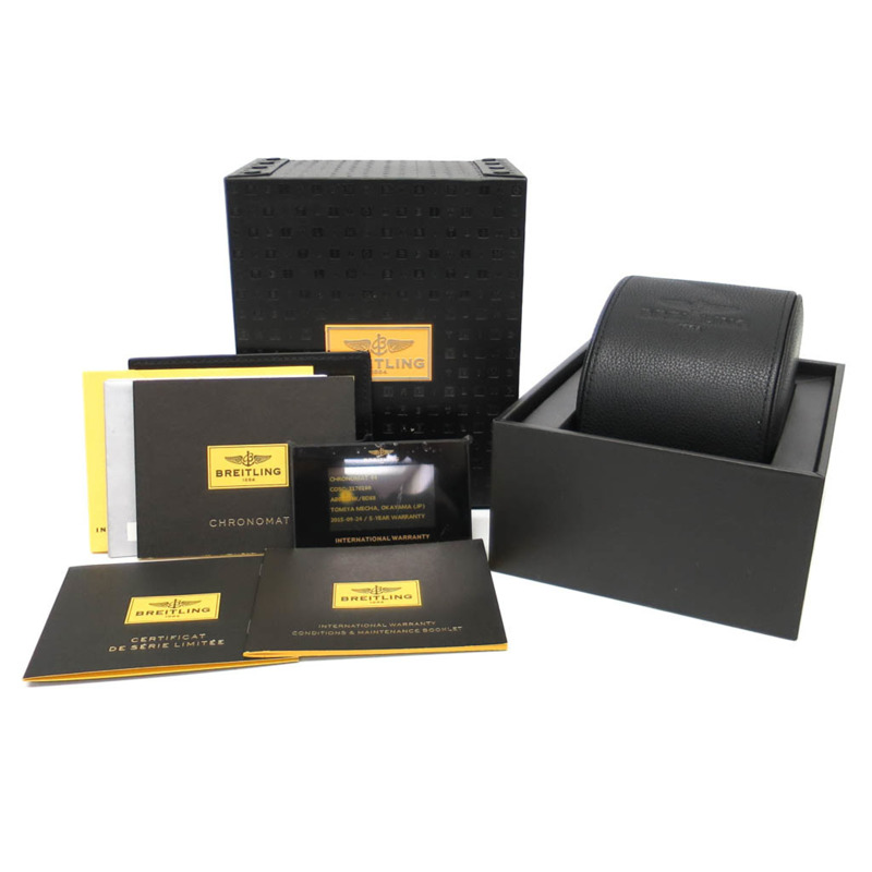 百年靈 Chronomat 44 日本有限公司 珍珠母貝精鋼男士腕錶 AB0111 拋光-5