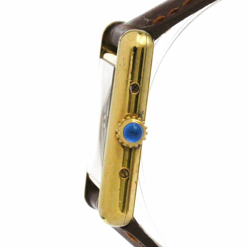 卡地亞 Must Tank 鍍金石英女士腕錶 5057001-3