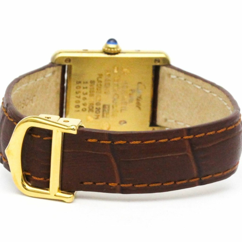 卡地亞 Must Tank 鍍金石英女士腕錶 5057001-4