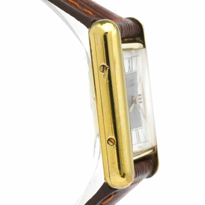 卡地亞 Must Tank 鍍金石英女士腕錶 5057001-8