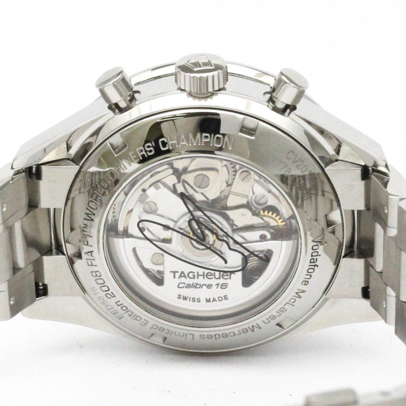 TAG HEUER 豪雅卡萊拉系列計時碼錶 劉易斯漢密爾頓腕錶 CV201M 拋光款-6