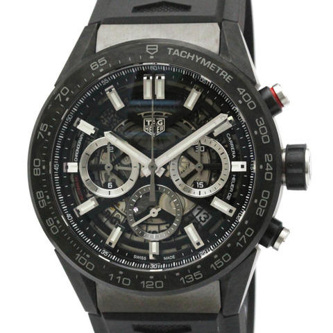 TAG HEUER 豪雅卡萊拉系列 Heuer Calibre 02 碳纖維自動男士腕錶 CBG2A91