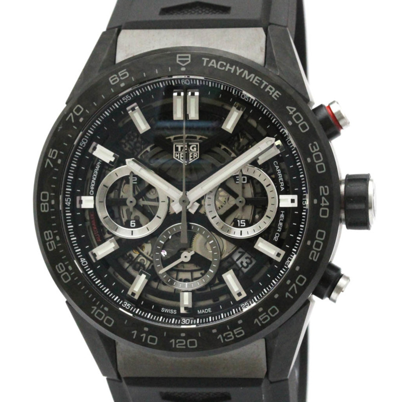 TAG HEUER 豪雅卡萊拉系列 Heuer Calibre 02 碳纖維自動男士腕錶 CBG2A91-0