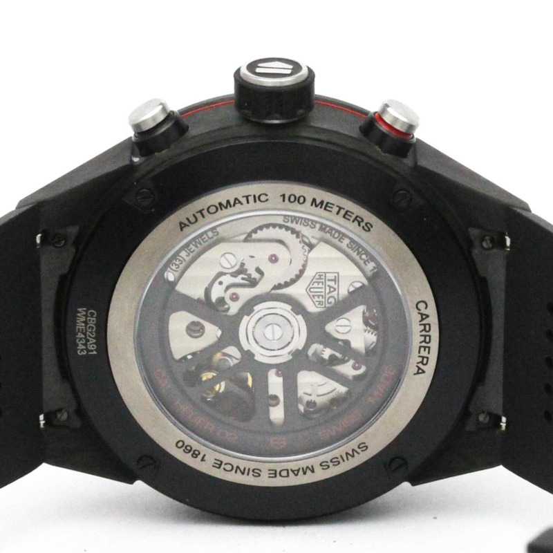 TAG HEUER 豪雅卡萊拉系列 Heuer Calibre 02 碳纖維自動男士腕錶 CBG2A91-6