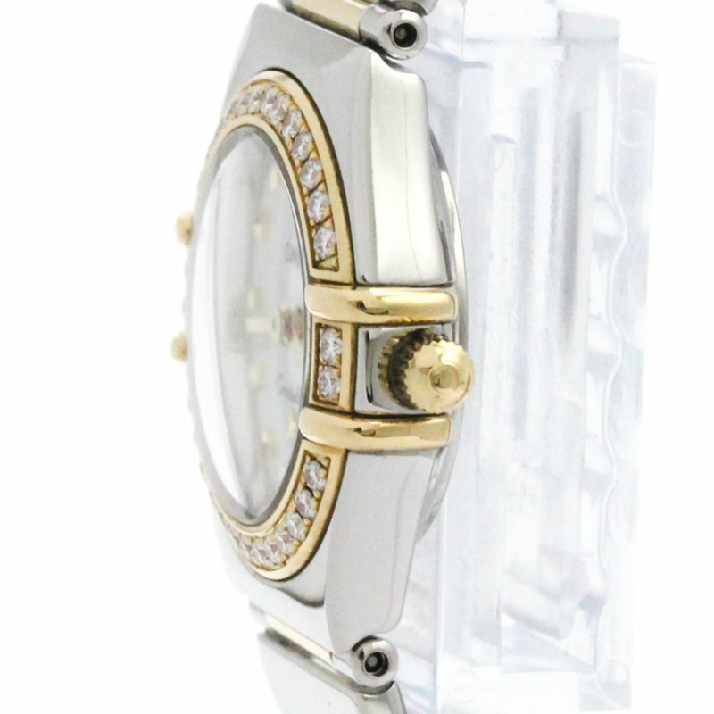 歐米茄星座系列鑽石珍珠母貝18K金精鋼腕錶1365.71拋光款-3