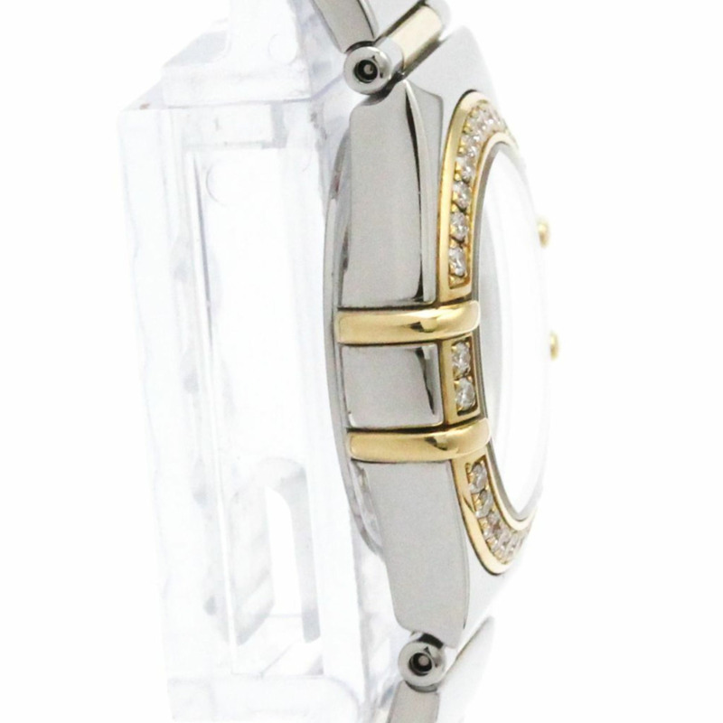 歐米茄星座系列鑽石珍珠母貝18K金精鋼腕錶1365.71拋光款-8