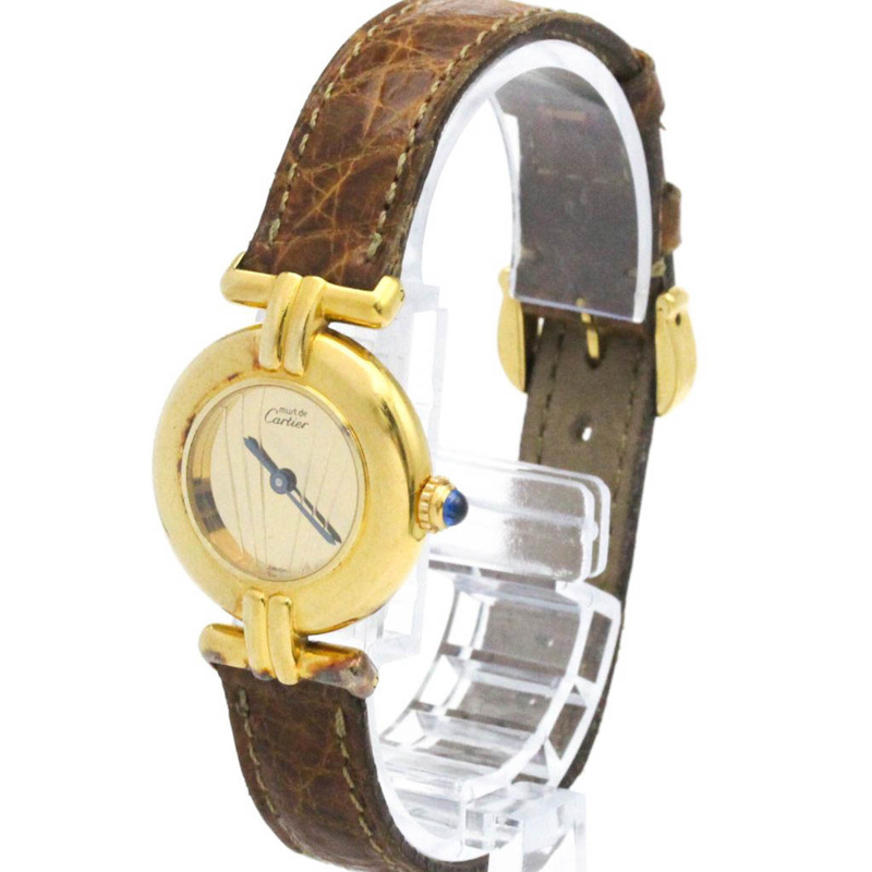 卡地亞 Must Colisee 鍍金石英女士腕錶 W1008554-1