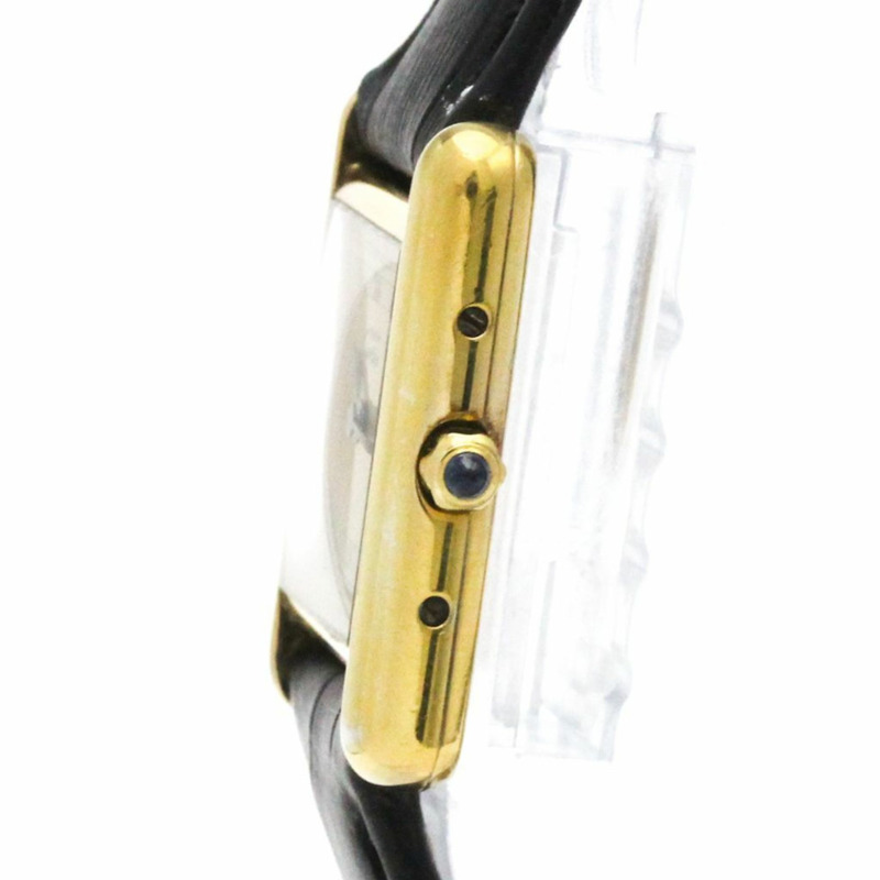 卡地亞 Must Tank 鍍金石英女士腕錶 366001-3