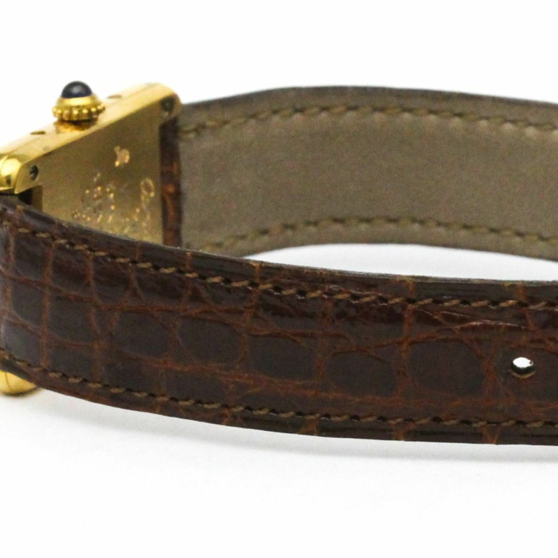 卡地亞 Must Tank 鍍金石英女士腕錶 5057001-2