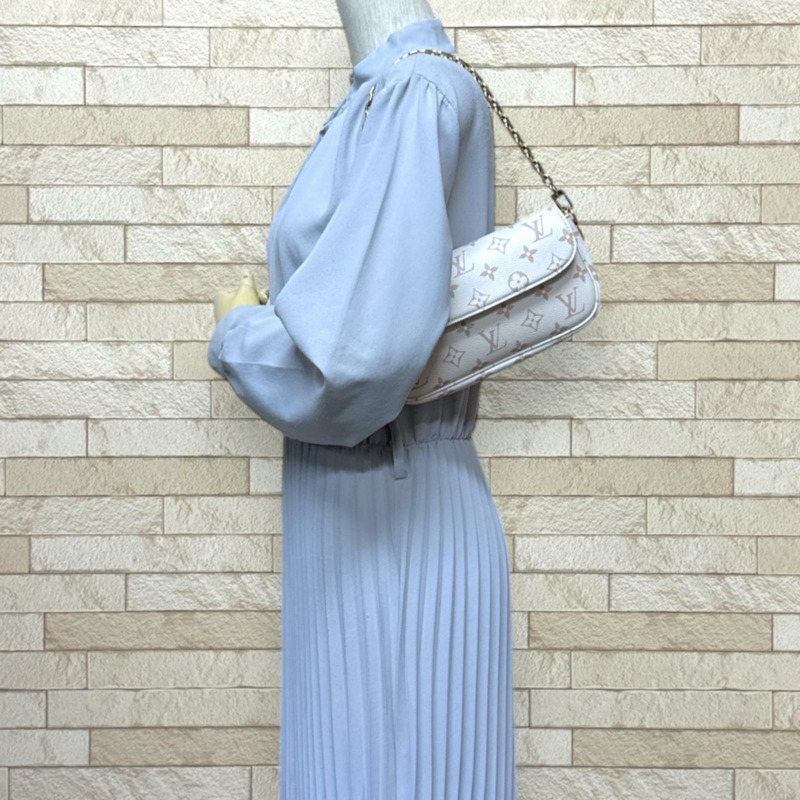 二手路易威登 Ivy Monogram Dune 鏈條錢包肩背包,塗層帆布材質 (M83091),米色。女士款。-1