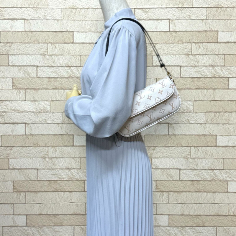 二手路易威登 Ivy Monogram Dune 鏈條錢包肩背包,塗層帆布材質 (M83091),米色。女士款。-2